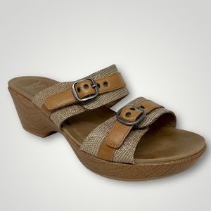 Dansko Jesse Sand Lizard Double Strap Sandals IOB
